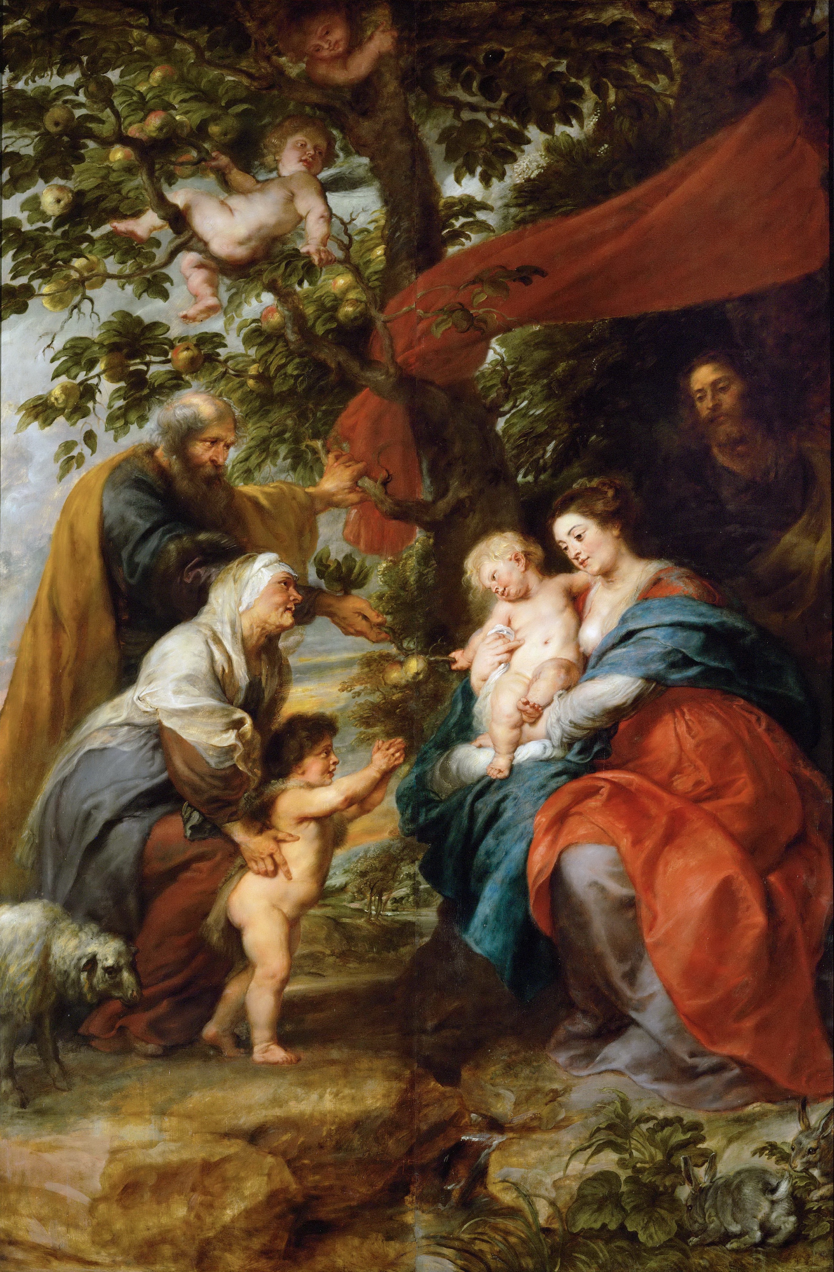 The Holy Family under the apple tree